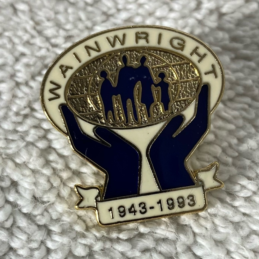 5/$35 Vintage Wainwright Alberta 1943-1993 Enamel Souvenir Pin